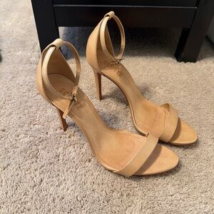 SCHUTZ Tan Ankle Strap Heels